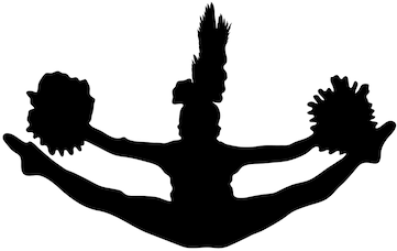 silhouette of a cheerleader